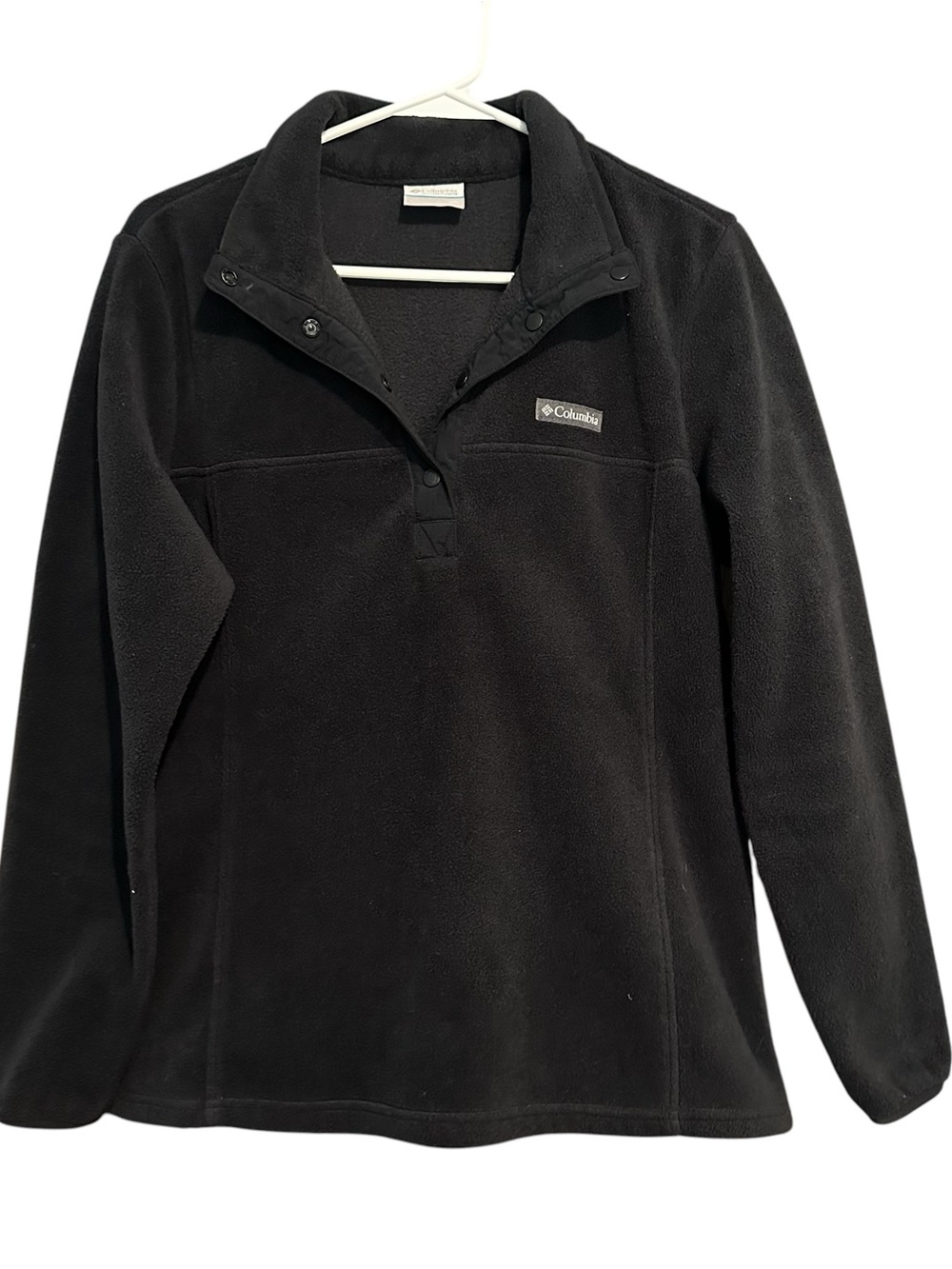 Columbia Benton Springs Half Snap Pullover Jacket Womens Black Long Sleeve MP